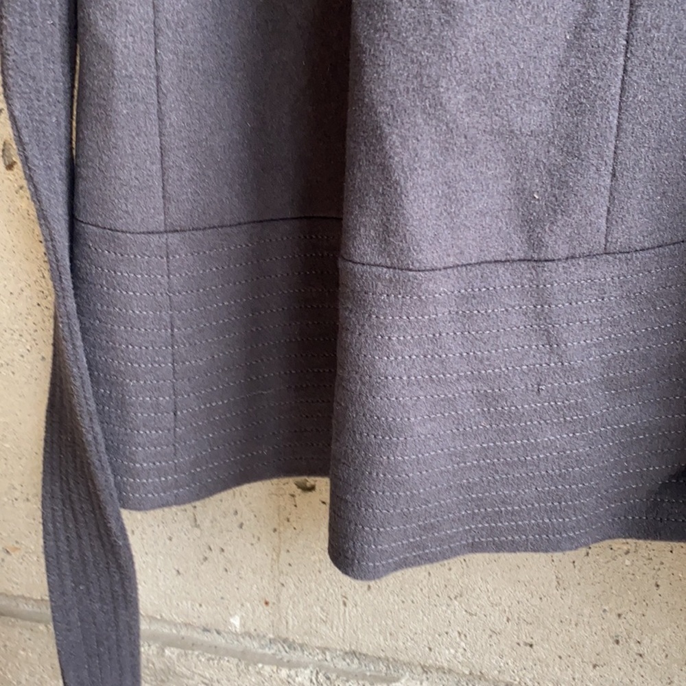 ❄️ Gray Wool Blend Wrap Coat - Picture 9 of 15